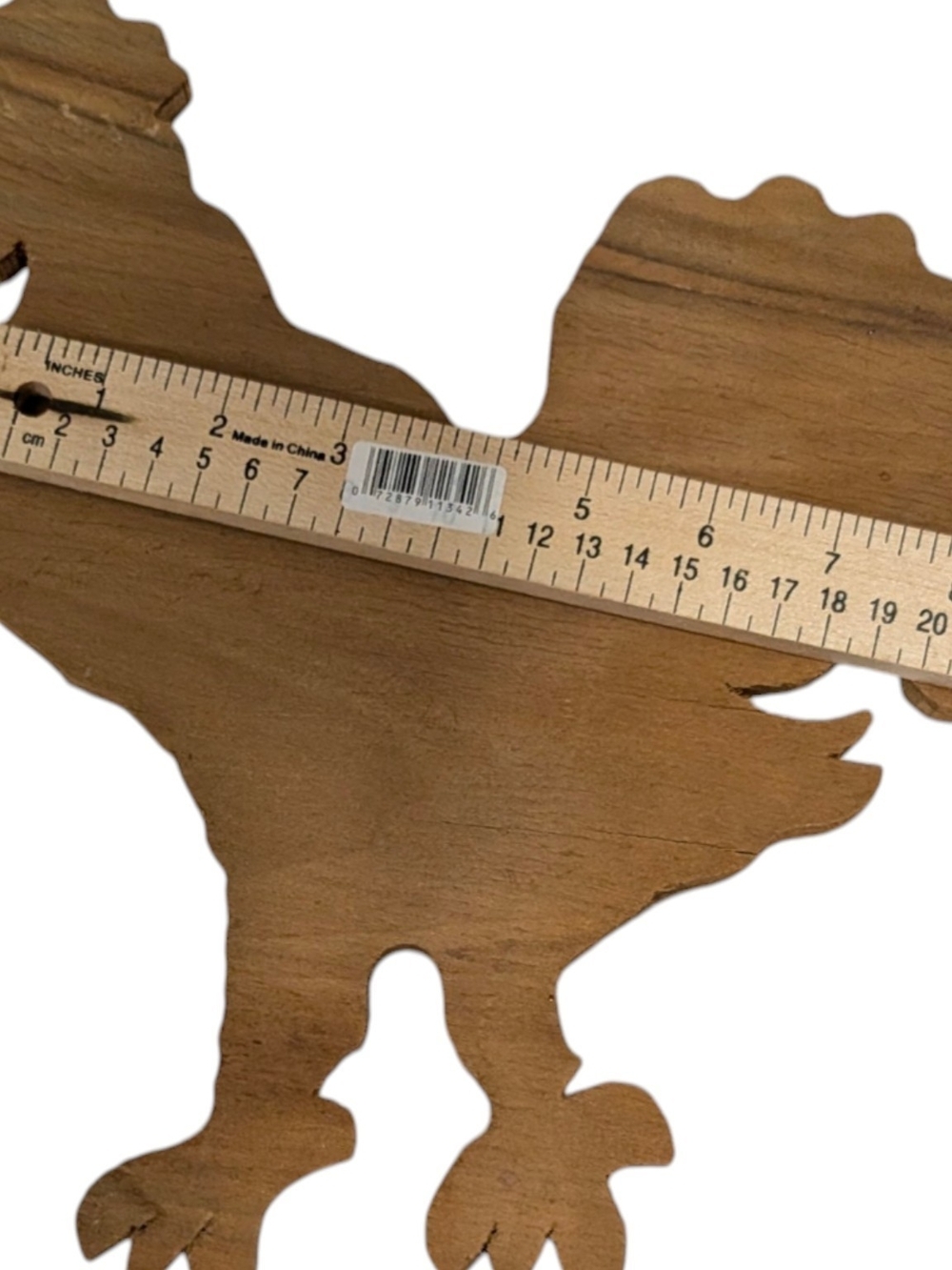 Vintage Set of 2 Antique Handmade Unfinished Raw Wood Cutouts - Picture 6 of 7